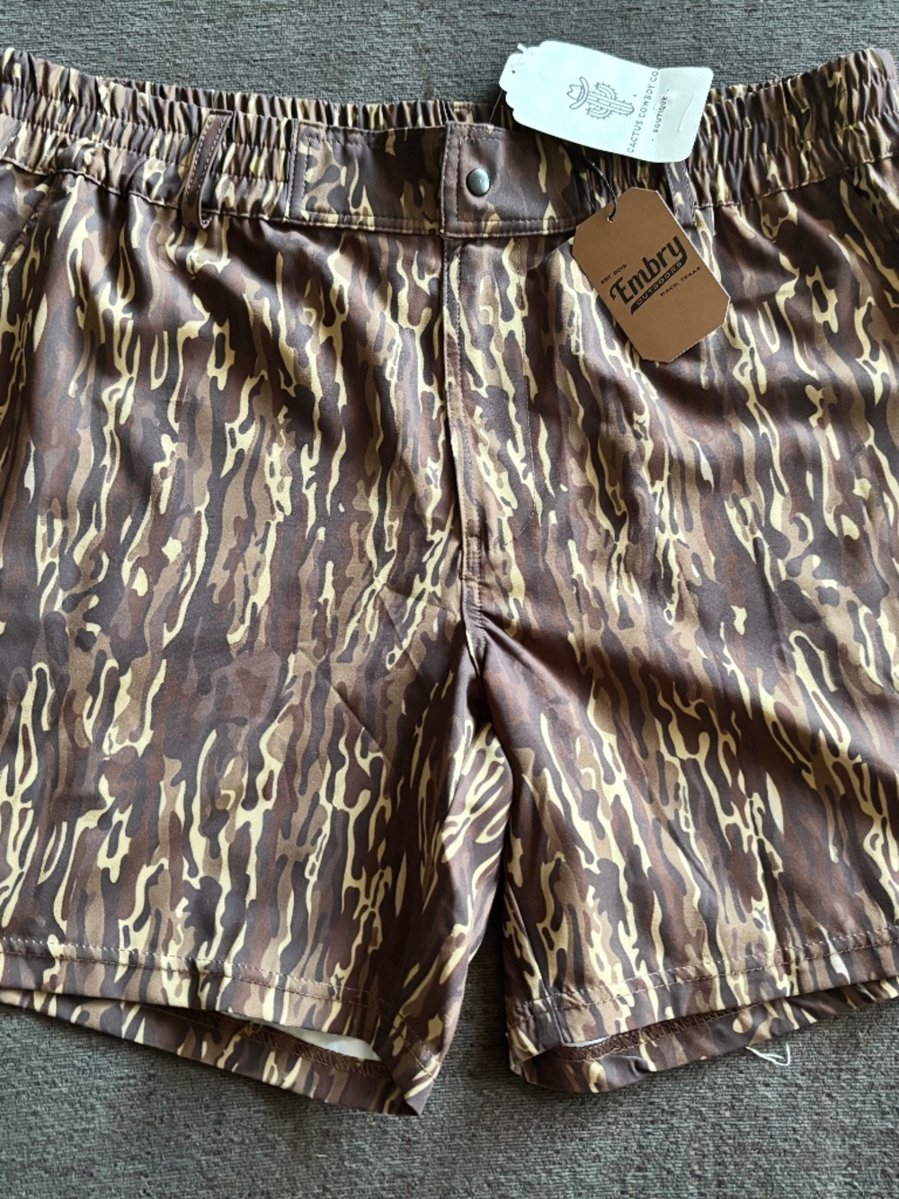 Embry Outdoors Camo Performance Shorts NWT Elastic Waist Hunting - Large & XL